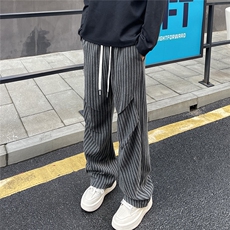 复合面料高克重雪尼尔鱼骨纹褶皱宽松休闲裤K25597/特P38灰，男装休闲裤，电商A094