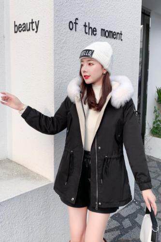 冬季新款大毛领中长款派克，女装，田间晨露