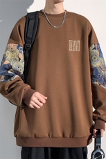 2024春季新款光影墙大码320克华棉刺绣卫衣M-5XHW23675-特P35，男装卫衣，电商A022