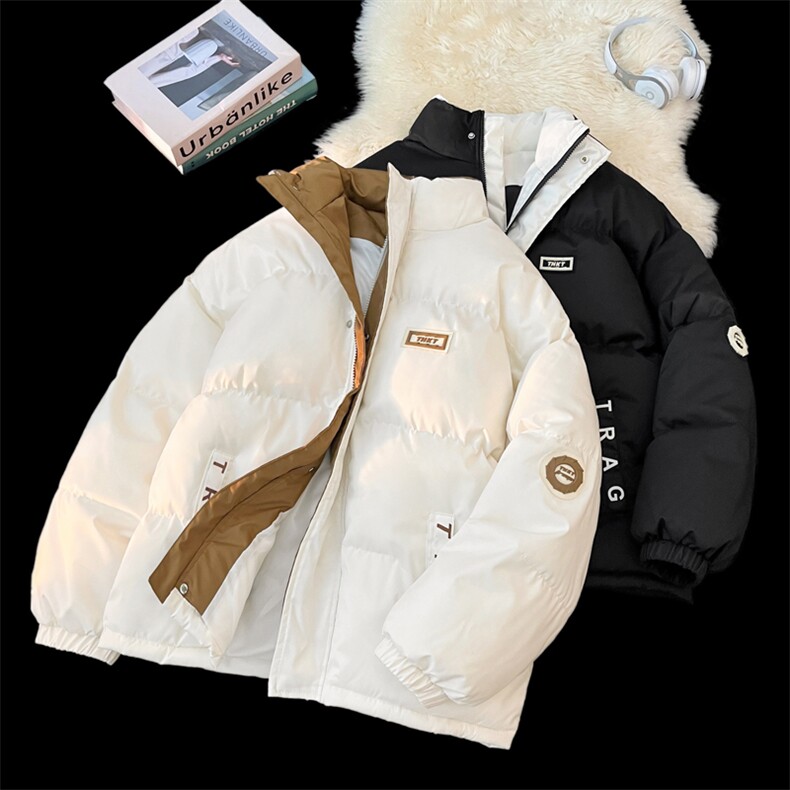 立领皮标棉衣棉服小牛津防水面料拼接棉袄面包服1609-P75量大有差,男装棉衣,星座207