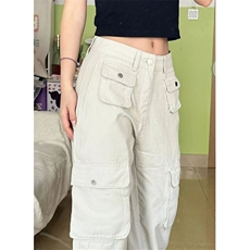 工装裤女秋季新款美式小众设计感高腰宽松阔腿裤休闲K701，男装工装外套，星座1116A（原606A-3）