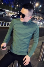 社会风T恤男长袖针织衫外穿网红半高领纯色打底衫A068-QS20-P45，男装T恤，星座419（原A233）