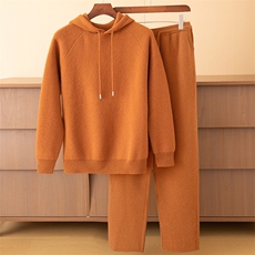 2025年秋季新款纯色针织套装时尚百搭，女装套装/套裙，伊雪娇羊绒