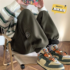 2025新款军绿色贴标保暖束脚裤潮流棉裤A316-1-K1206P65控78，男装棉衣，星座906（原电商a316-1）