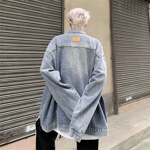 秋装新款宽松韩版夹克衫男磨破潮流牛仔衣服外套JK0869-P70图片
