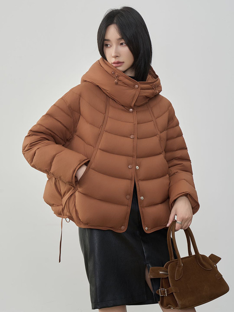 2025年冬季90白鸭绒连帽排骨羽绒服女,女装羽绒服,阳光伊恋