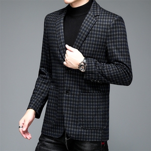 AL2108男士2023年秋季新款长袖西服外套羊毛呢西装P290图片