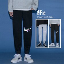 ！2023秋季男士七彩反光印花休闲卫裤百搭运动裤WK111P35图片