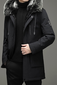 HM2199冬季男士加棉羽绒外套男装连帽修身棉服保暖潮流P539图片