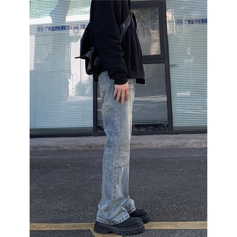 网图美式cleanfit牛仔裤男女潮高街欧美微喇牛仔裤GY9269-P52,男装牛仔裤,星座1001-1