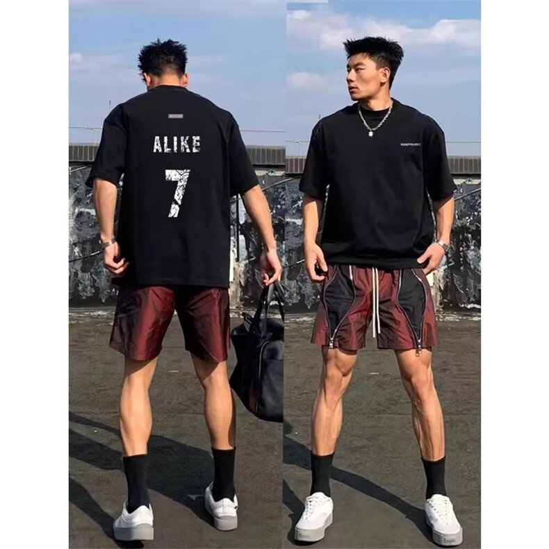 1506-1/TT1441/P31男士t恤短袖夏季新款时尚印花圆领半袖修身百搭,男装T恤,星座1506-1