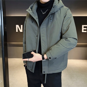 二棉B353 8821 P155 2025绿冬季新款保暖夹克棉衣冲锋衣加厚外套图片