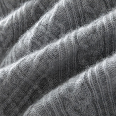 2025百搭时尚简约圆领长袖绞花羊绒衫，男装羊绒套衫，忠诺羊绒