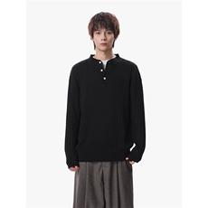 1303B-MY804-P45特P78高品质绞花男女休闲亨利领毛衣备大货，男装针织衫/毛衣，星座1303B