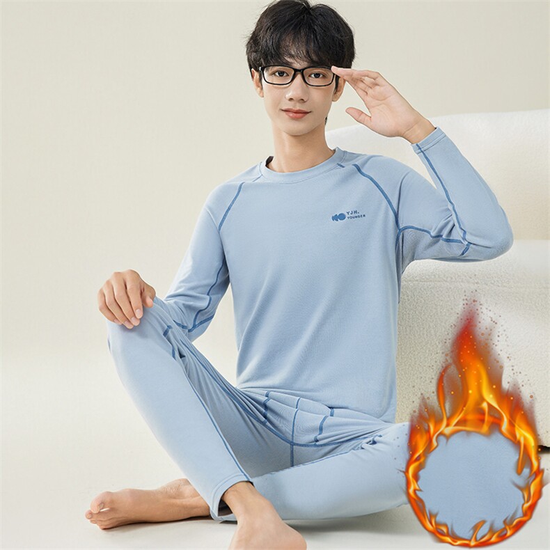 男士秋衣秋裤休闲情侣保暖内衣套装两件套TZ3605-P55,男装棉衣,星座310B-3