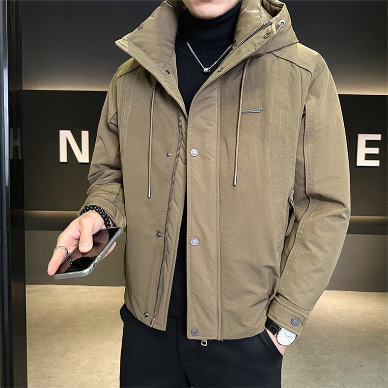 标50羽绒服男连帽保暖外套纯色休闲白鸭绒上衣B317/9955/P235,男装羽绒服,电商B317