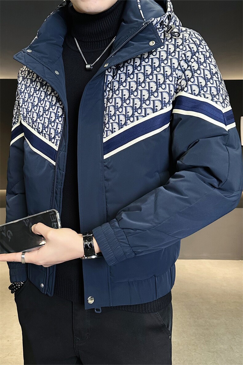 潮牌印花男士羽绒服标50白鸭绒连帽保暖外套B317/9520/P215,男装羽绒服,电商B317