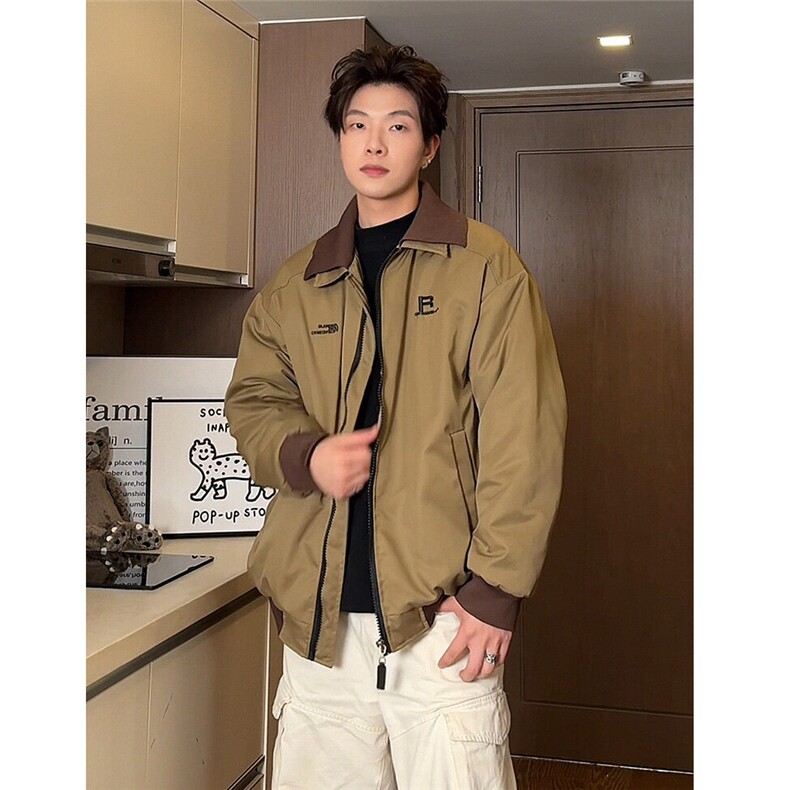 抖音--滴滴小新--冬季新款潮牌翻领保暖男士羽绒服yrf688-TP235图片