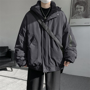 棉衣男冬季新款港风宽松连帽面包服学生加厚棉服MF9006-P95图片
