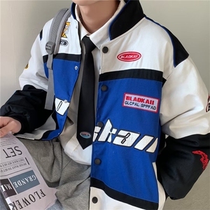 秋季潮牌炸街机车夹克棒球服2022美式复古赛车服外套男 W3681-P72图片