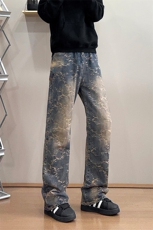 B221美式ins高街提花宽松微喇牛仔裤LK24225-特P48控78，男装牛仔裤，电商B221