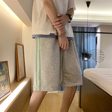 现货2025夏季港风条纹男运动裤抽绳休闲短裤D201-DM30-P30，男装牛仔裤，电商D321-1
