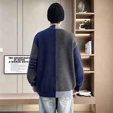 【抖音得物】2025秋季毛衣针织开衫棒球领男士宽松长袖，男装针织衫/毛衣，电商A113