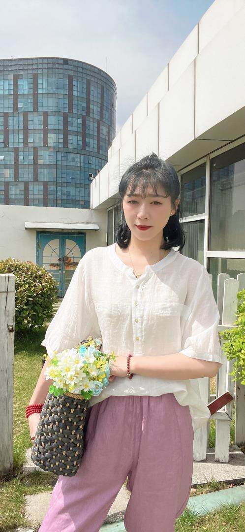 纯苎连衣裙小衫裤子裙子衬衣 时尚风 风淑女风休闲风，女装连衣裙，川哲