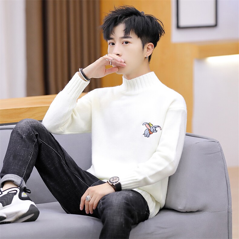 家乐6801男士半高领毛衣秋冬季新款韩版针织衫潮流修身线衣,男装针织衫/毛衣,电商D310（原电商305）