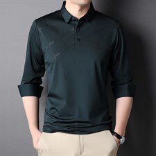 LM616男式2023春季新款长袖无痕T恤男韩版商务休闲男装P66图片