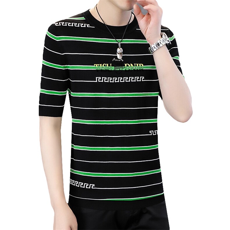 时尚休闲男士圆领短袖t恤夏天薄款2023夏季新款打底衫上衣服体恤,男装T恤,电商B212（原钱塘6029）
