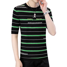 时尚休闲男士圆领短袖t恤夏天薄款2023夏季新款打底衫上衣服体恤，男装T恤，电商B212（原钱塘6029）