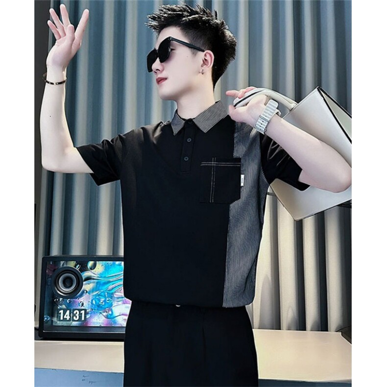 翻领短袖polo衫男休闲百搭青年t恤2025夏季男士带领半袖TP04，男装Polo衫，星座1116A（原606A-3）