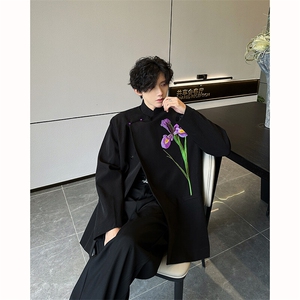 现货！25春季男士设计感新中式刺绣礼服西装xz104-p145图片