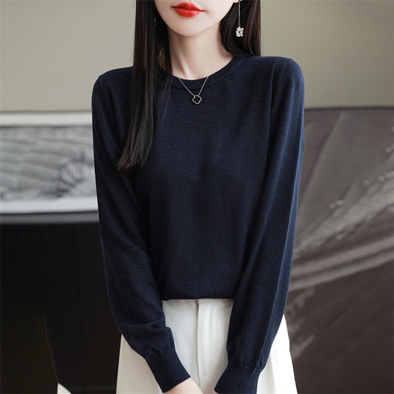 宽松天丝针织t恤短袖百搭纯色体恤女25夏季新款薄款桑蚕丝包袖,女装羊毛衫,朝思羊绒