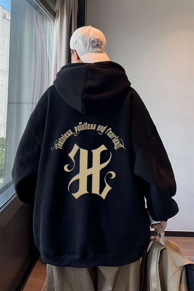 秋款美式重磅华棉男士宽松连帽卫衣XZ310B-W139-P50加绒P60,男装卫衣,星座310B