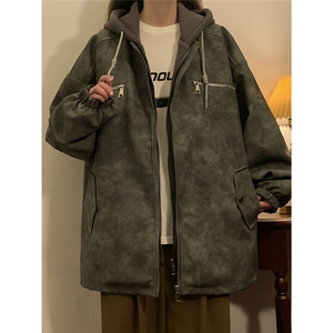 1中性PU皮假两件复古金属装饰大码M-5XL夹克男JK77767P108控148图片