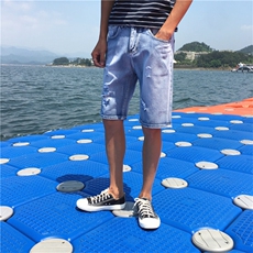 HK02-P38夏季大码日系麒麟风潮流牛仔裤休闲破洞港风短裤，男装牛仔裤，星座103A