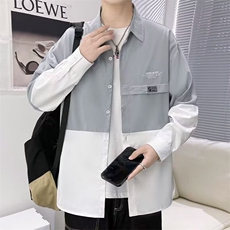 衬衫男士秋季长袖衬衣男生休闲外套潮牌春秋款痞帅上衣服寸衫秋装，男装衬衫，星座506A