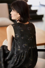 连衣裙蝴蝶印花新中式套装连衣裙，女装连衣裙，梦白服饰厂