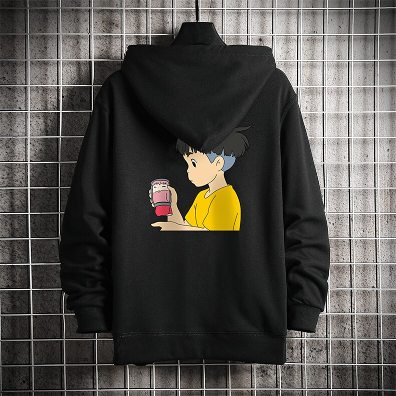 KS21200-P38 加绒款-P43 连帽开衫卫衣男运动外套大码班服 网格图片
