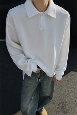 黑墙2026春装套头翻领卫衣男装春季大码宽松长袖打底T恤S390特P38，男装T恤，电商A233-1