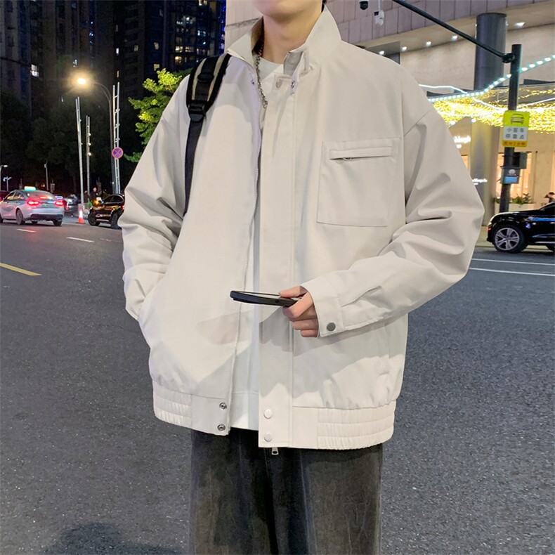 美式复古春季立领棒球服防水休闲夹克工装外套男A406JK3505P75,男装夹克,星座309（原A406）