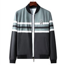2023春季新款男士夹克商务休闲中青年潮流男装外套QLM77282-P160，男装夹克，电商B212（原钱塘6029）