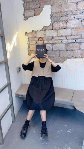 秋装韩版欧式皮马甲两件套，女装马夹，贻思茗