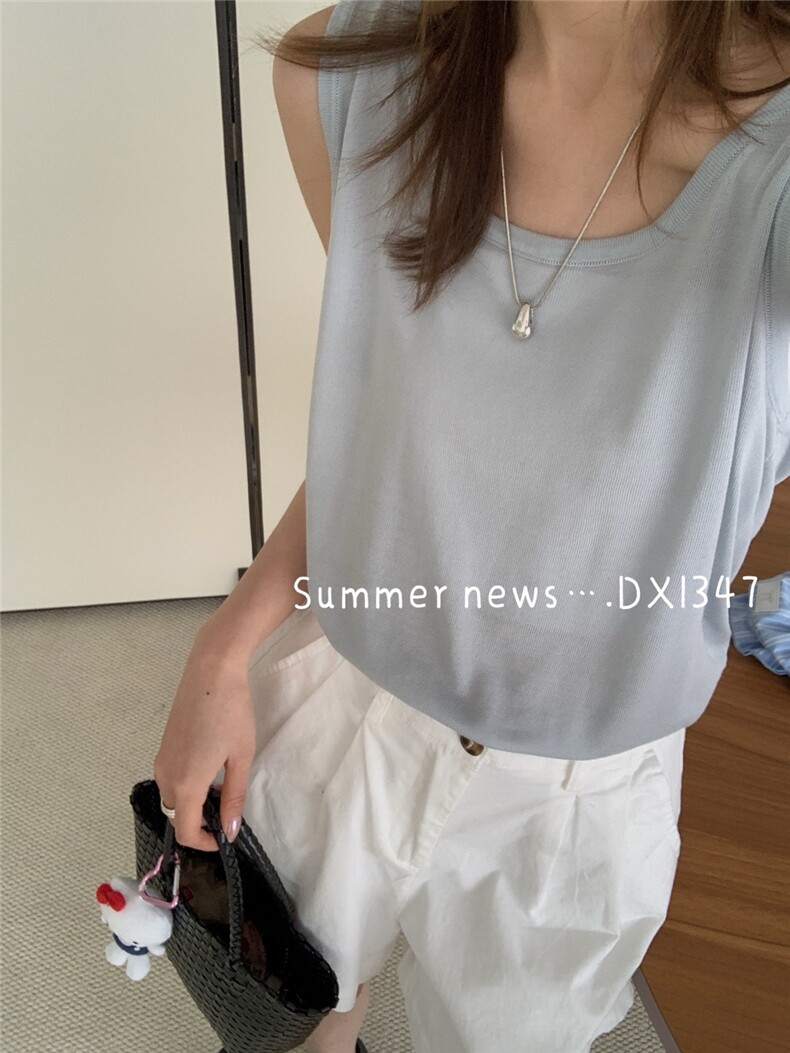 2025夏季显瘦百搭日常吊带女,女装背心吊带,洛丽兰可