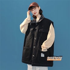 MJ215J-p68-限价98抖音情侣工装棉马甲男外穿大码羊羔毛cityboy，男装工装外套，星座116
