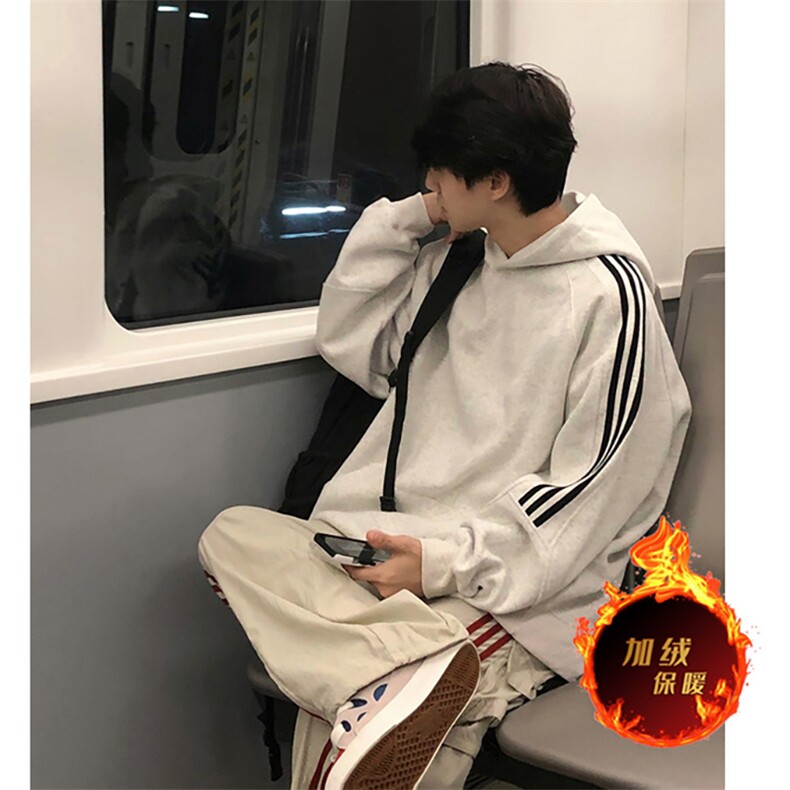 市场无对手支持退换抖音得物品质480克全棉加绒织带连帽卫衣CM04,男装卫衣,电商A486