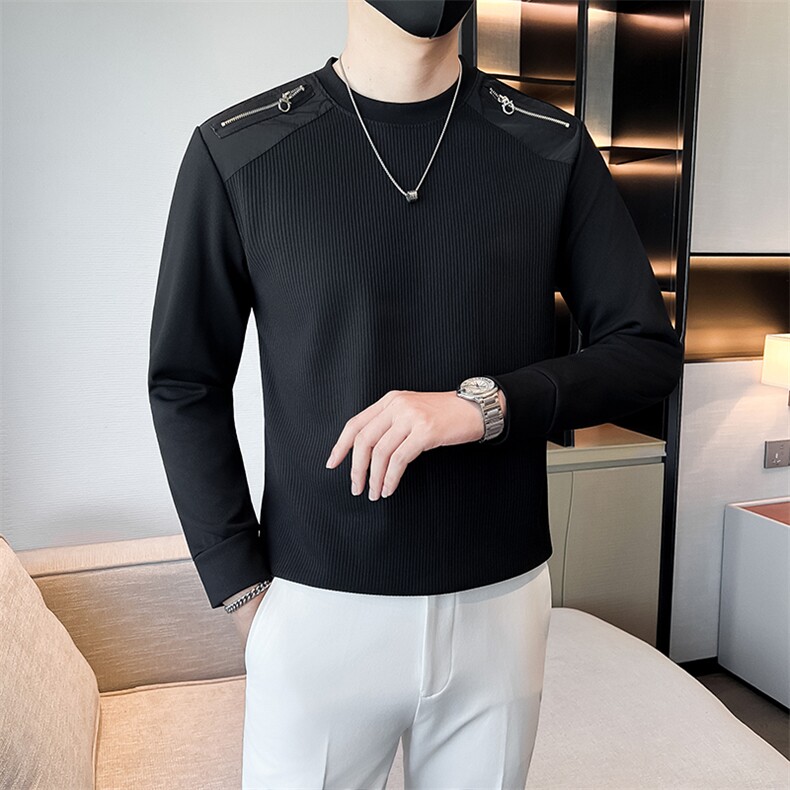 店主风秋冬季男士简约时尚套头卫衣男修身301A-1/W01/P58控78,男装卫衣,星座301A-1