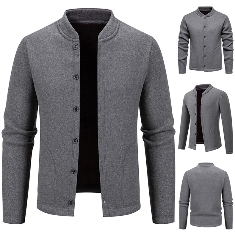 数据款 秋冬季男士休闲加绒加厚保暖棉服外套百搭保暖衣 8978-P43图片
